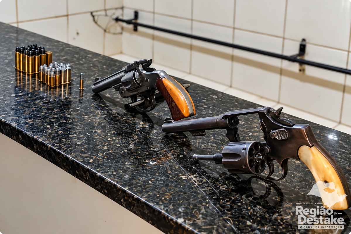 Durante a Operação Feriado, policiais encontraram munições com um homem e apreenderam dois revólveres de calibre 32 em São Carlos.