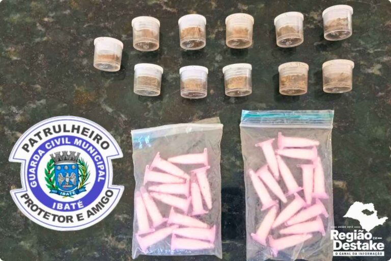 Guarda apreende drogas em terreno no Jardim Icaraí, em Ibaté