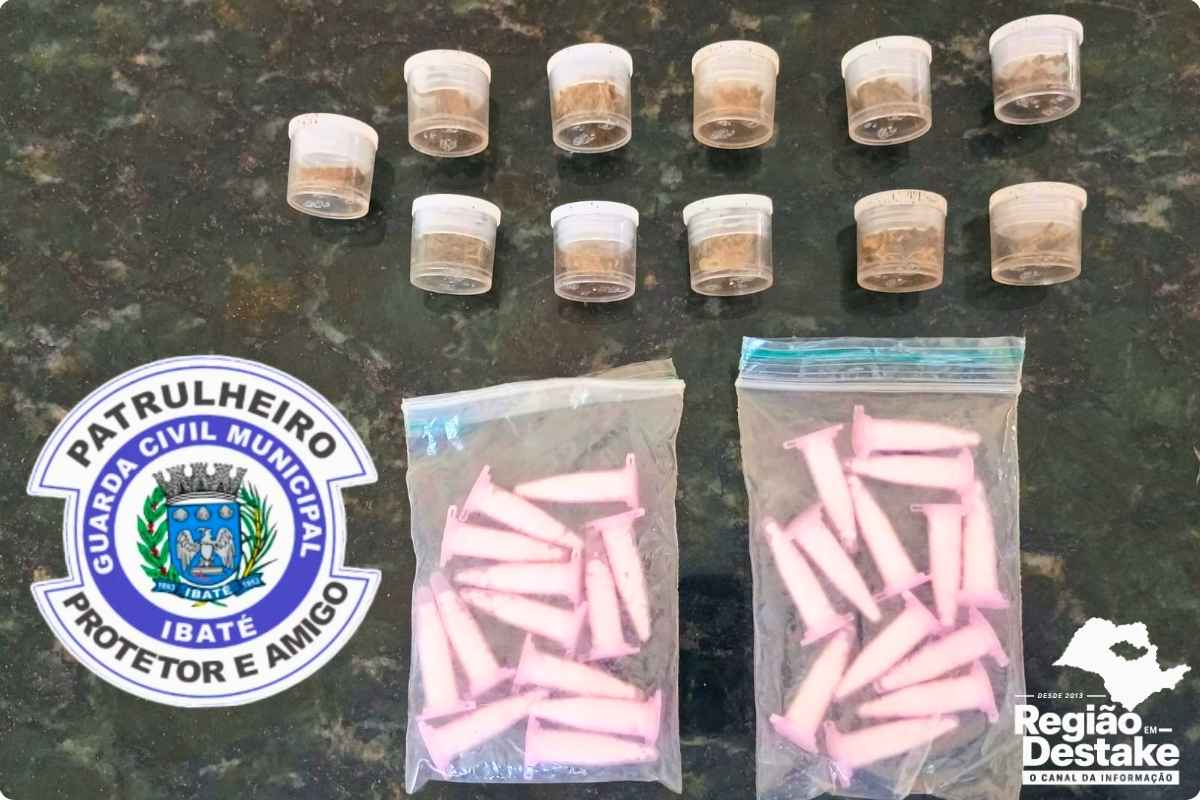 Guarda apreende drogas em terreno no Jardim Icaraí, em Ibaté