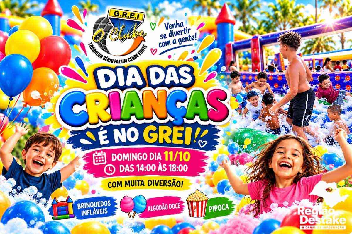 GREI realiza Festa do Dia das Crianças em Ibaté neste domingo