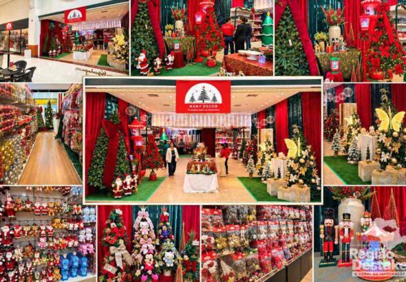Shopping São Carlos recebe loja natalina ampliada com mais de 5 mil itens, preços a partir de R$ 7 e opções para diferentes estilos de decoração.